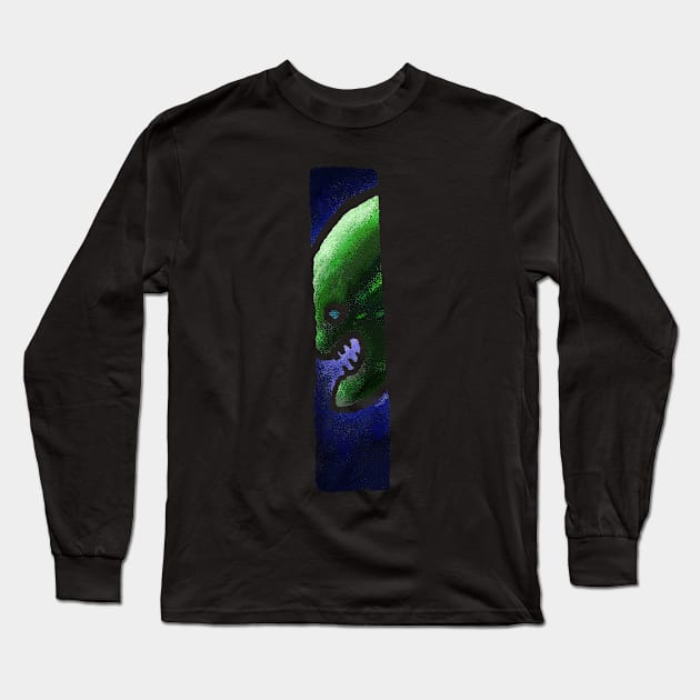 Alien Minimal Long Sleeve T-Shirt by Nikokosmos